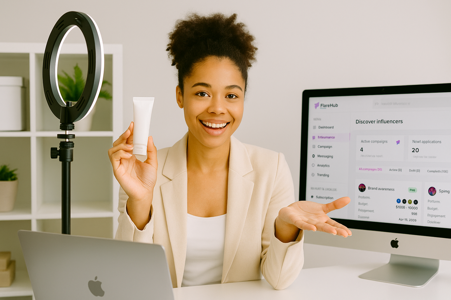 Creators collaborating on content